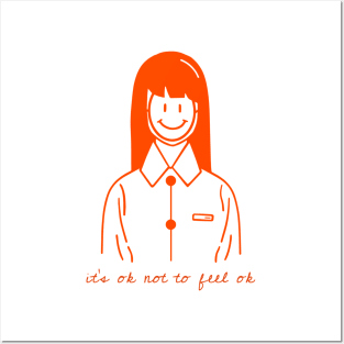 It's OK Not To Feel OK - Female Mental Health Matters - Help to rise the awareness. Posters and Art